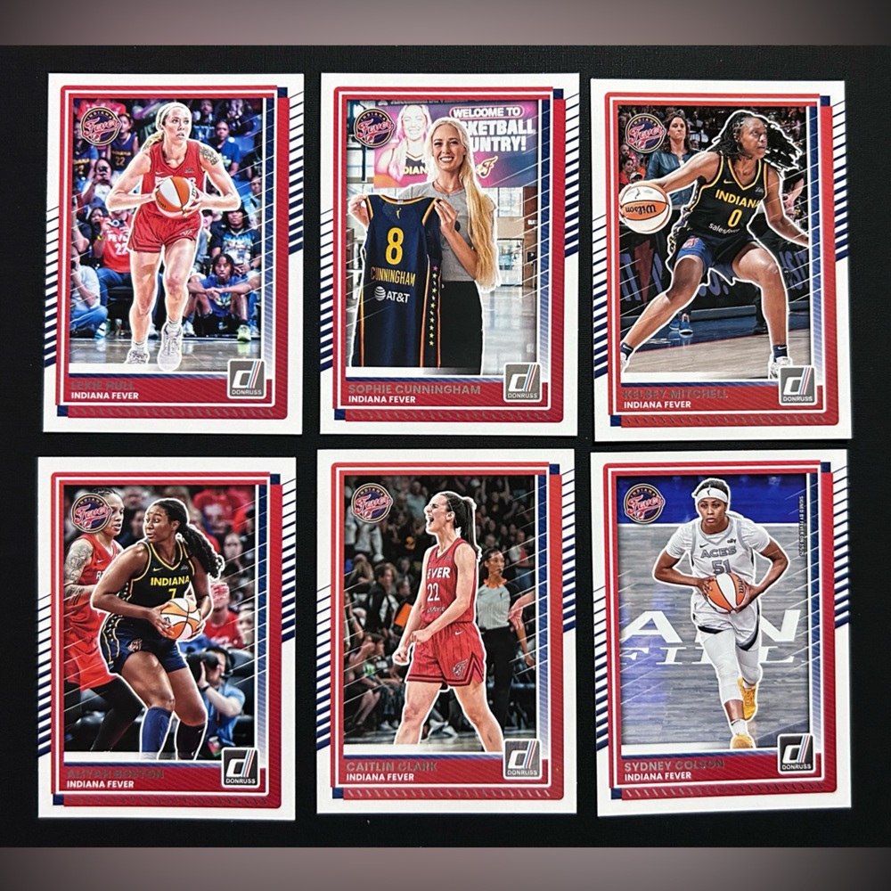 2025 Panini Donruss Indiana Fever Lot of 6 WNBA Trading Cards